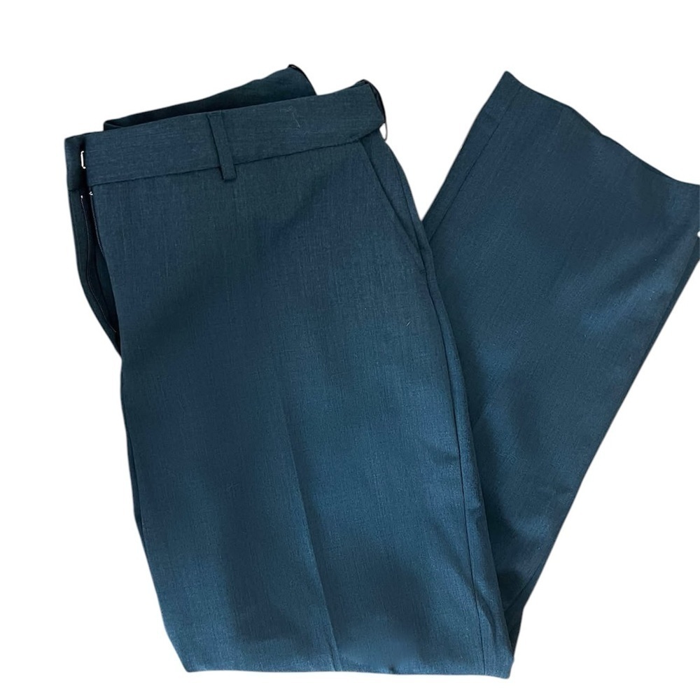 American Airlines Classic Fit Black Charcoal Mens Wool Pants New Sz 31